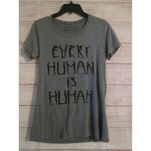 Human Unlimited Top Womens Small Graphic Tee Shirt  Short Sleeve Cotton